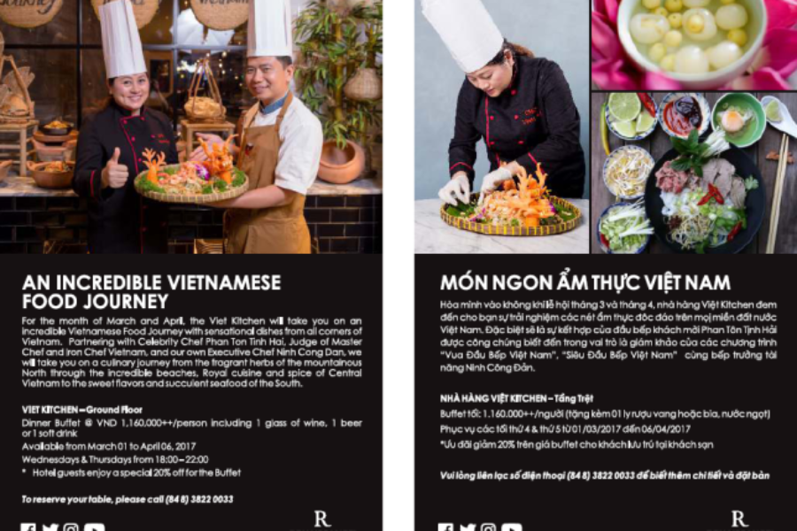 Renaissance Riverside Hotel Saigon giới thiệu món ngon ẩm thực Việt Nam