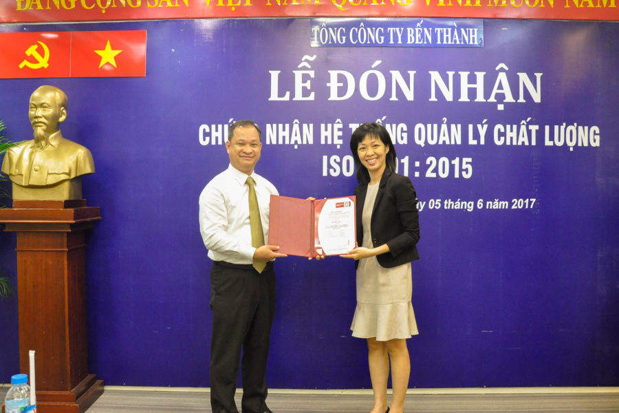 Benthanh Group đón nhận “Chứng nhận hệ thống quản lý chất lượng theo tiêu chuẩn ISO 9001:2015”